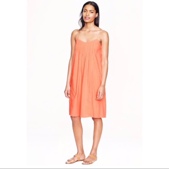 J. Crew Dresses & Skirts - NWT J. Crew 'Pintuck Sundress' Dress Bright Orange